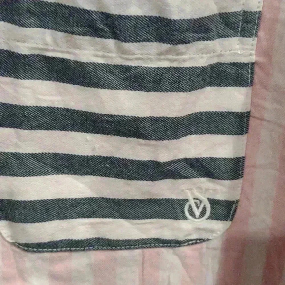 Victoria Secret stripe button down top size xsmall - Picture 3 of 4